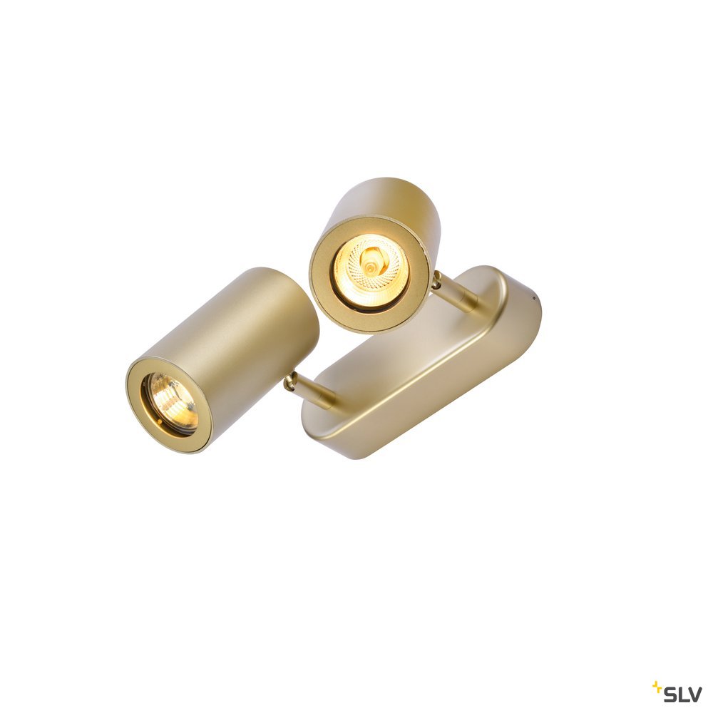 SLV ENOLA_B Wand- und Decken- leuchte double, messing, 2xGU10, max. 50W