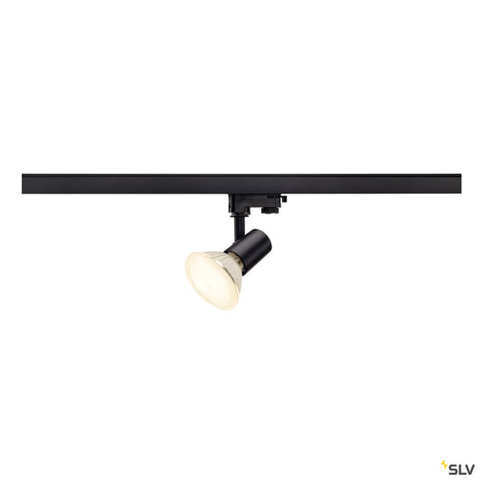 SLV E27 SPOT, schwarz, max. 75W, inkl. 3P.-Adapter