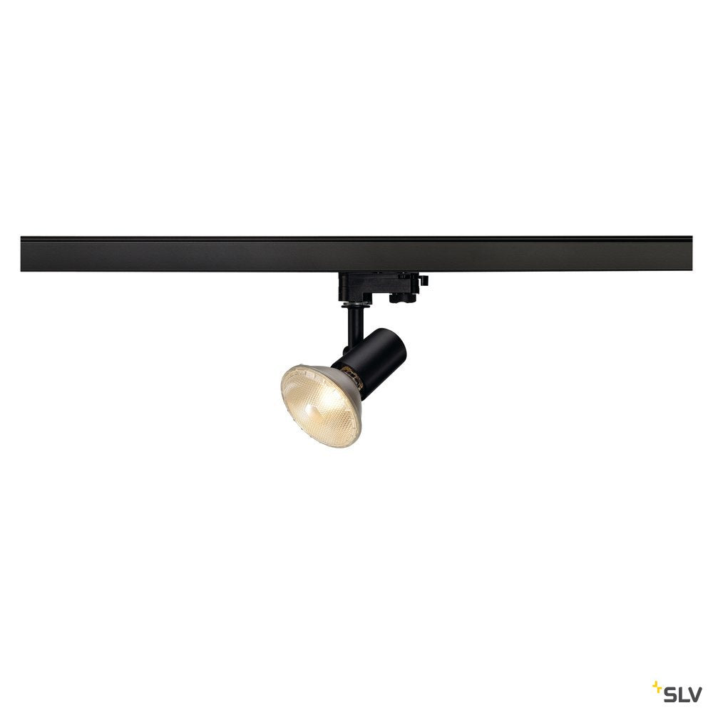 SLV E27 SPOT, schwarz, max. 75W, inkl. 3P.-Adapter