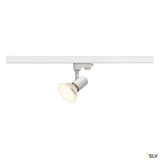 SLV E27 SPOT, weiss, max. 75W inkl. 3P.-Adapter