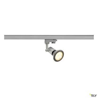 SLV E27 SPOT, silbergrau, max. 75W, inkl. 3P.-Adapter