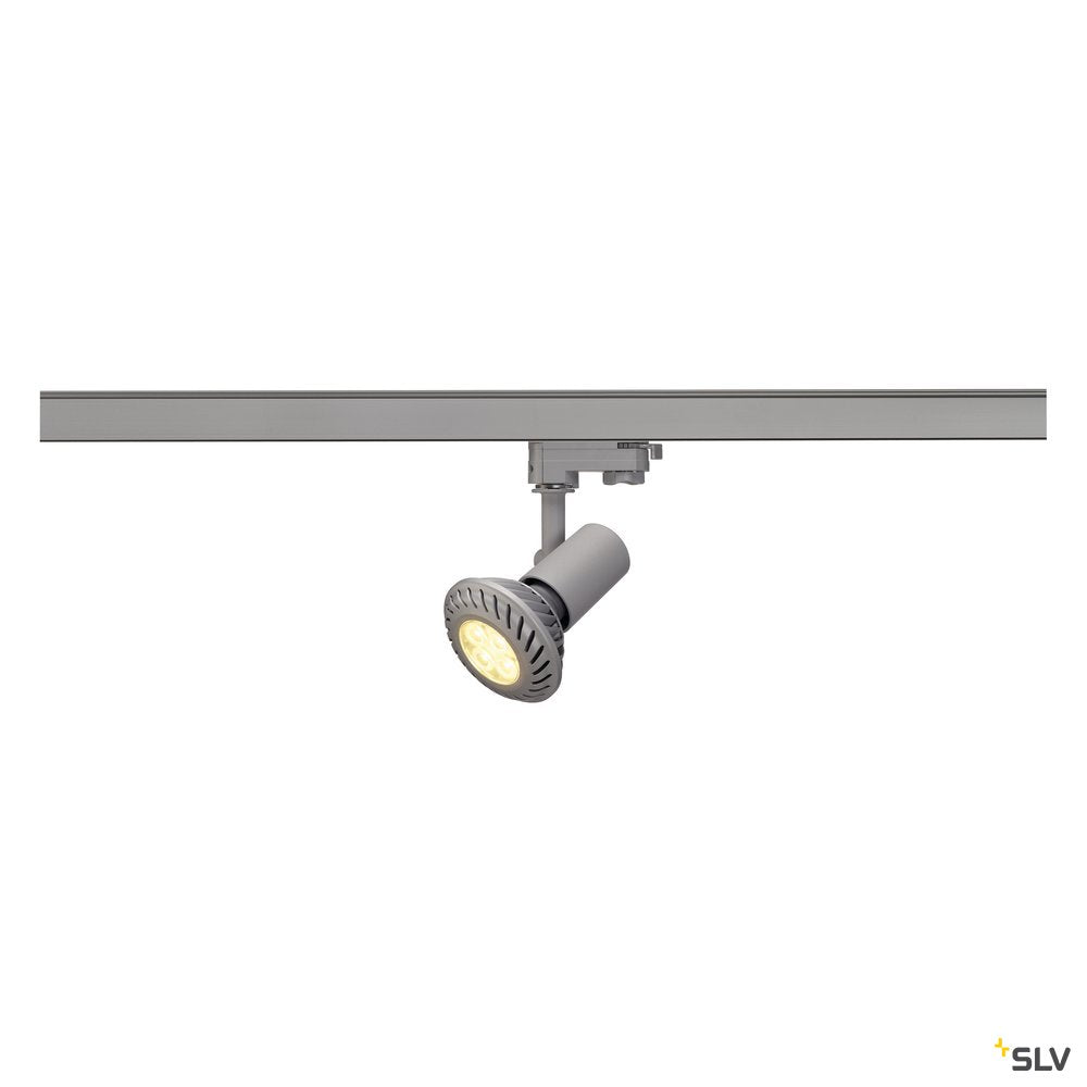 SLV E27 SPOT, silbergrau, max. 75W, inkl. 3P.-Adapter