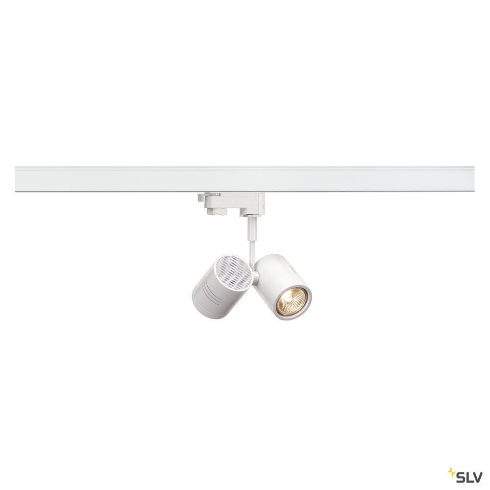 SLV BIMA II Leuchtenkopf, mattweiss, 2xGU10, max. 50W, inkl. 3P.-Adapter