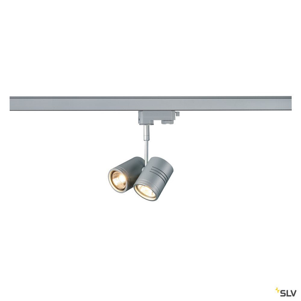 SLV Stromschienenstrahler BIMA II grau 2xGU10 50W 3P.