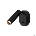SLV MILAN Single Spot, Wand- und Deckenleuchte, rund, schwarz, 7,5W LED, 3000K, mit Schalter
