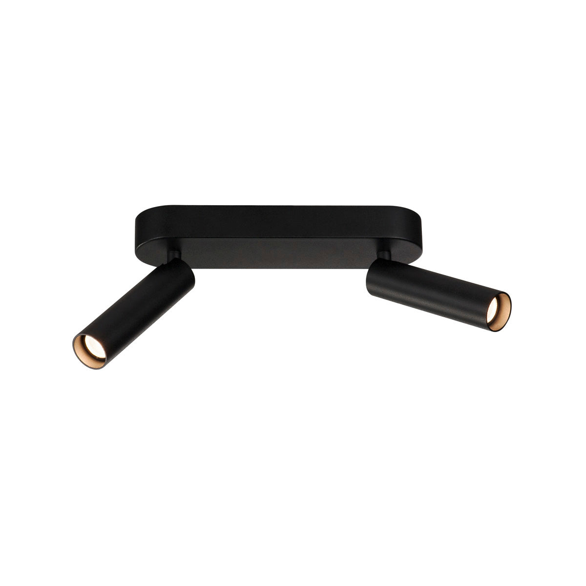 SLV MILAN Double Spot, Wand- und Deckenleuchte, rund, schwarz, 2x7,5W LED, 3000K, dimmbar