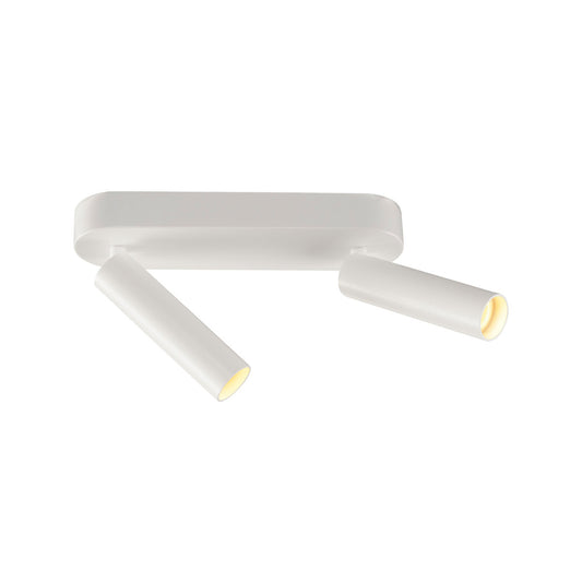 SLV MILAN Double Spot, Wand- und Deckenleuchte, rund, weiss, 2x7,5W LED, 3000K, dimmbar