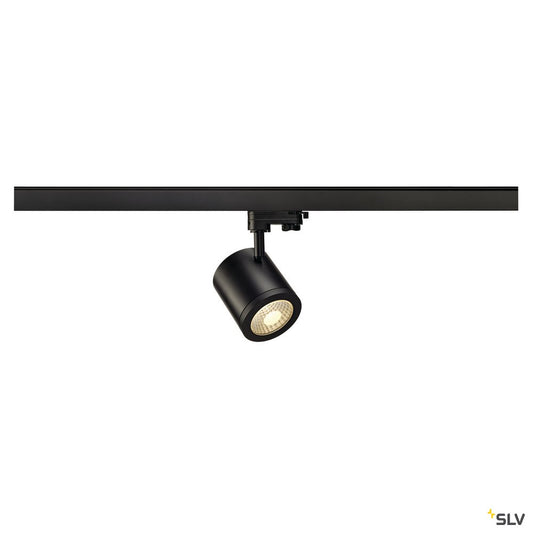 SLV ENOLA_C 9 Spot, rund, schwarz, 9W, 3000K, 35°, inkl. 3P.-Adapter