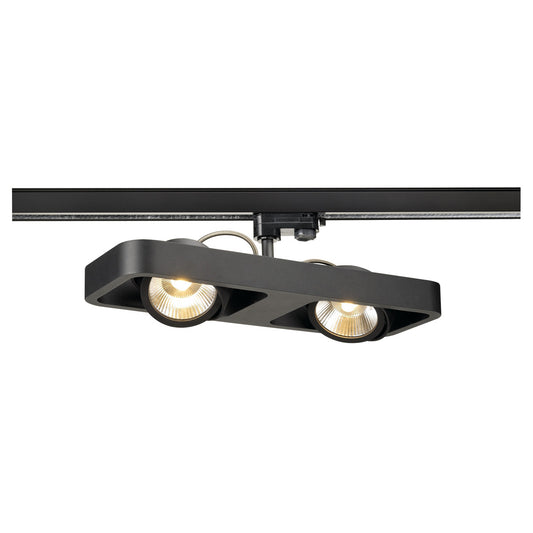 SLV LYNAH Spot, schwarz, 2x10WLED,  inkl. 3P.-Adapter