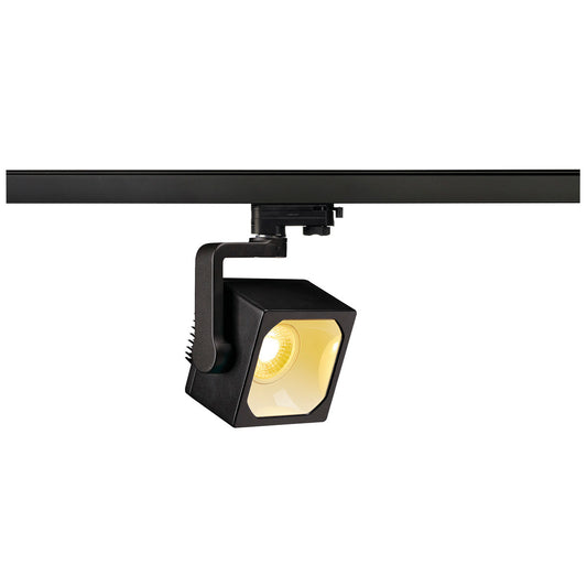 SLV EURO CUBE Spot, schwarz, 30°, 3000K, CRI90, inkl. 3P.-Adapter