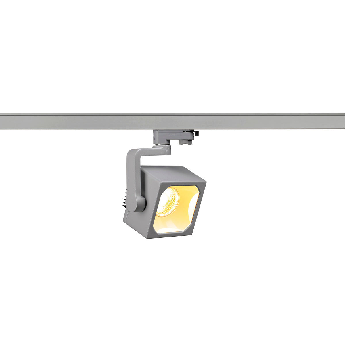 SLV EURO CUBE Spot, silbergrau, 30°, 3000K, CRI90, inkl. 3P.-Adapter