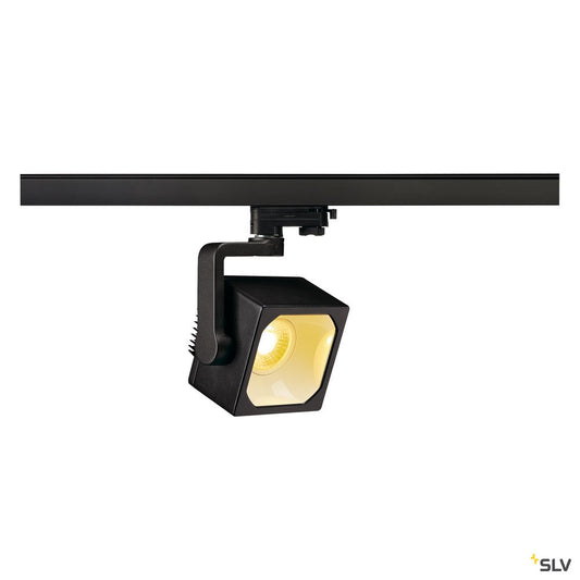 SLV EURO CUBE Spot, schwarz, 90°, 3000K, CRI90, inkl. 3P.-Adapter