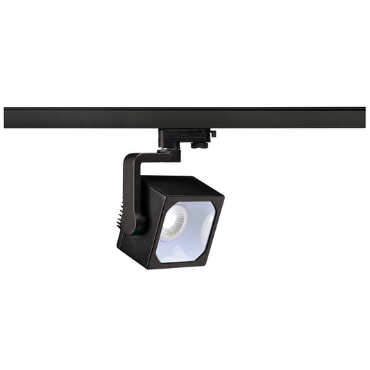 SLV EURO CUBE Spot, schwarz, 30°, 4000K, CRI90, inkl. 3P.-Adapter