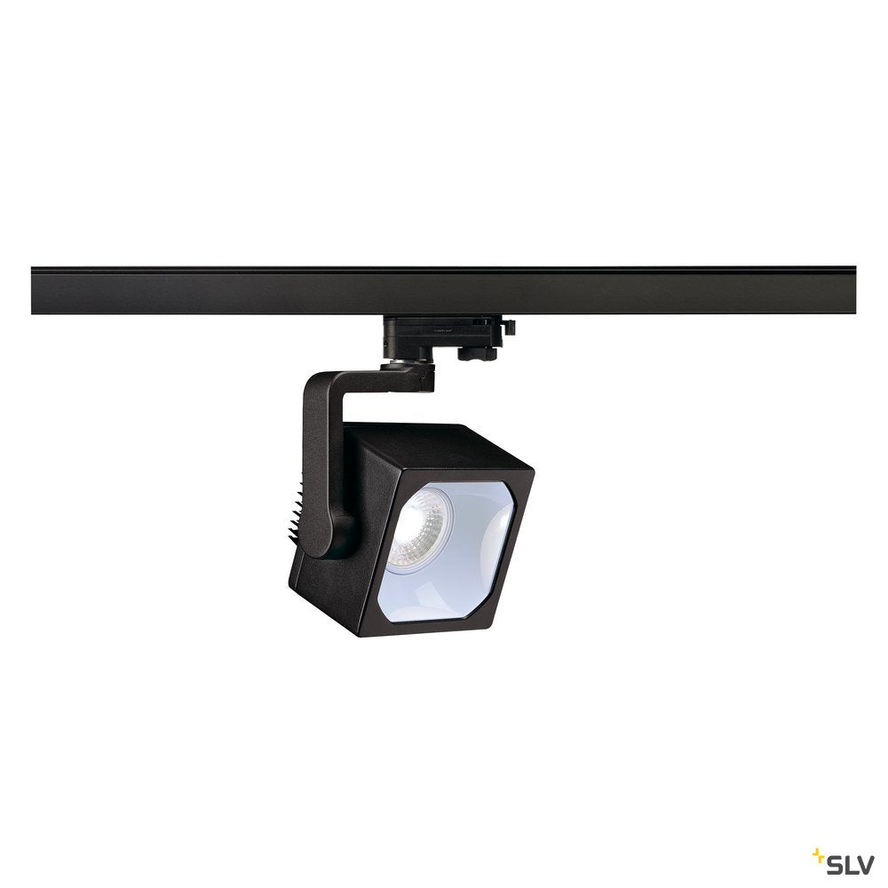 SLV EURO CUBE Spot, schwarz, 90°, 4000K, CRI90, inkl. 3P.-Adapter