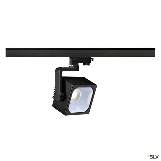 SLV EURO CUBE Spot, schwarz, 90°, 4000K, CRI90, inkl. 3P.-Adapter