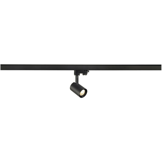 SLV DEBASTO 7W LED COB SPOT, rund, schwarz, 3.000K, inkl. 3P.-Adapter