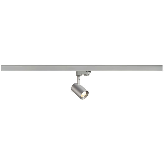 SLV DEBASTO 7W LED COB SPOT, rund silbergrau, 3.000K, inkl. 3P.-Adapter