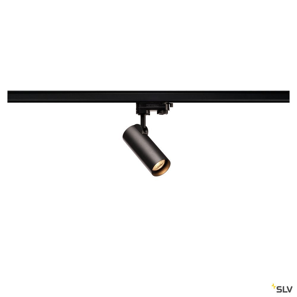 SLV HELIA 50 LED Strahler für 3Phasen Hochvolt-Stromschiene, 3000K, schwarz, 35°, inkl. 3 Phasen-Adapter