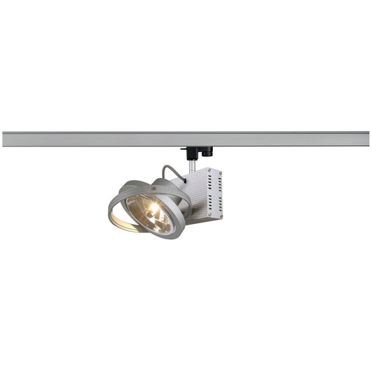 SLV TEC 1 QRB Spot, silbergrau, G53, max. 50W, inkl. 3P.-Adapter
