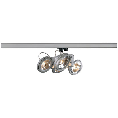 SLV TEC 4 QRB Spot, silbergrau, 4xG53, max. 50W, inkl. 3P.-Adapter