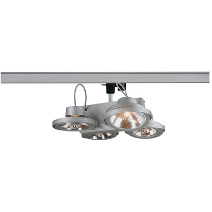SLV TEC 4 QRB Spot, silbergrau, 4xG53, max. 50W, inkl. 3P.-Adapter