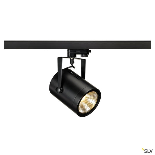 SLV EURO SPOT LED, 20W COB LED, schwarz, 36°, 3000K, inkl. 3P.-Adapter