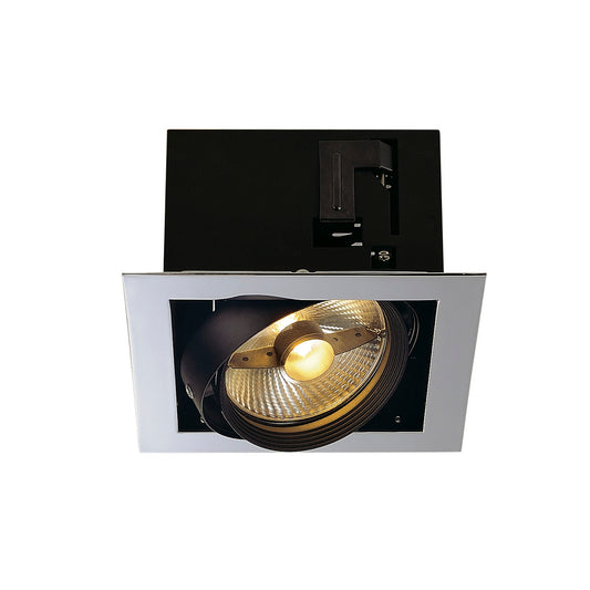 SLV Downlight / Deckeneinbaustrahler AIXLIGHT FLAT SINGLE ES111 chr/sw 75W