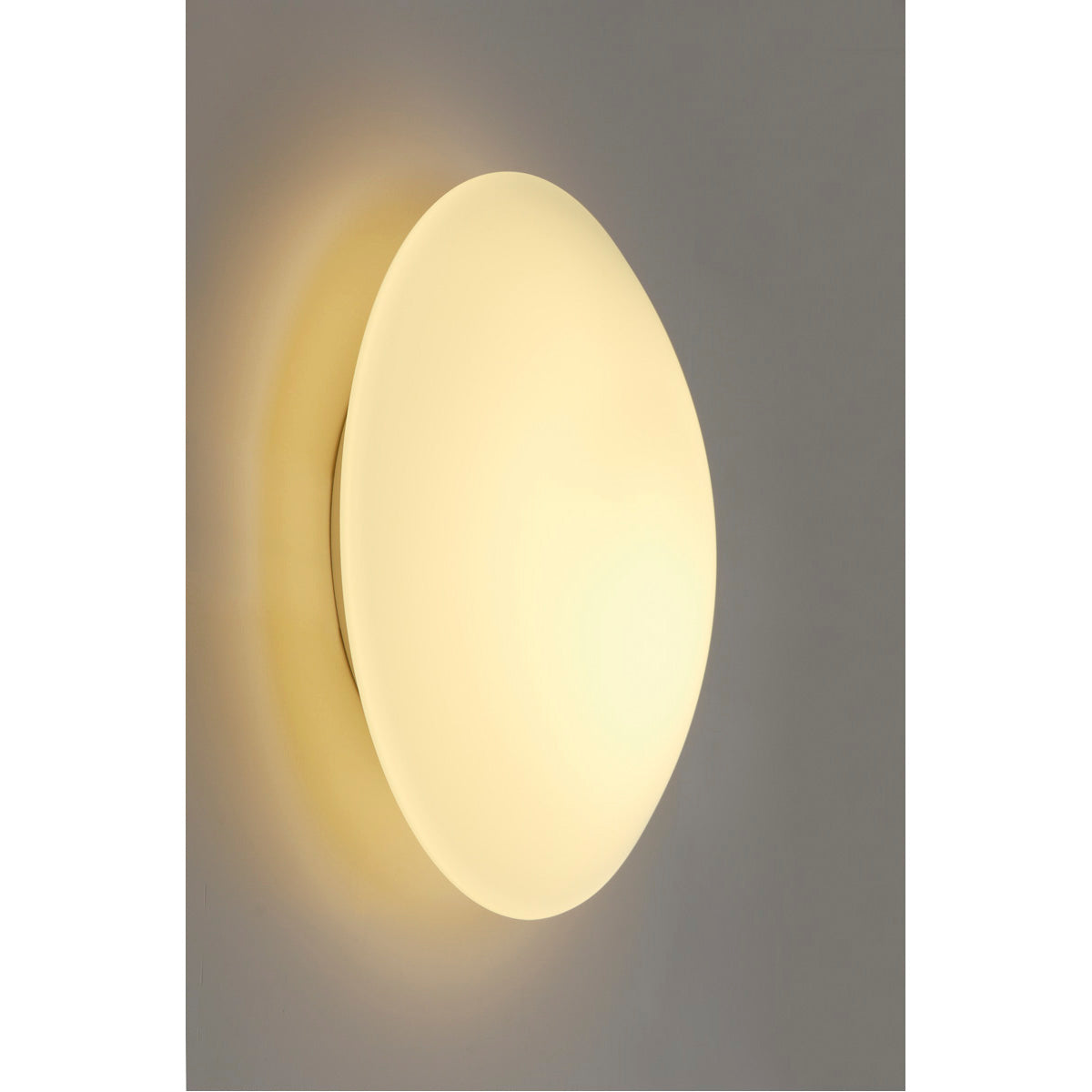 SLV Wandleuchte, WL 104 E27, rund, weisses Glas, max. 60W