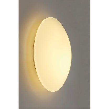 SLV Wandleuchte, WL 104 E27, rund, weisses Glas, max. 60W