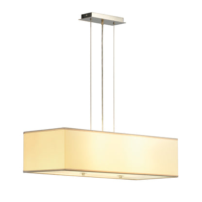 SLV SOPRANA Pendelleuchte, PD-1,eckig, weisses Textil, 4xE27,max. 4x60W