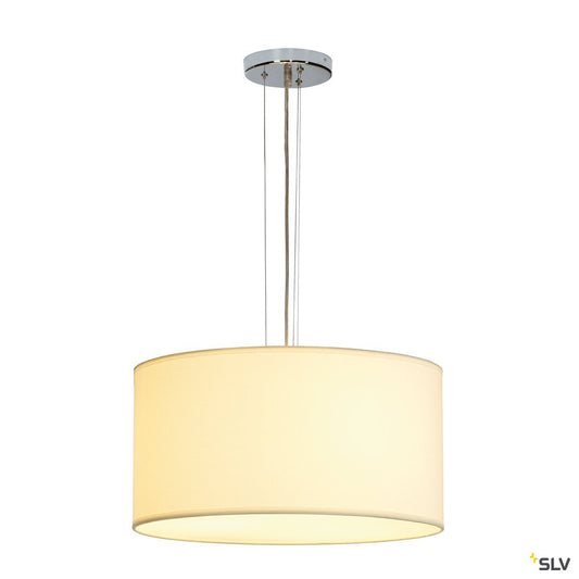 SLV SOPRANA Pendelleuchte, PD-5, rund, weisses Textil, 3xE27, max. 3x60W