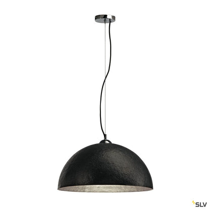 SLV FORCHINI Pendelleuchte, PD-1, rund, schwarz/silber, E27, max. 40W