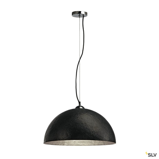 SLV FORCHINI Pendelleuchte, PD-1, rund, schwarz/silber, E27, max. 40W