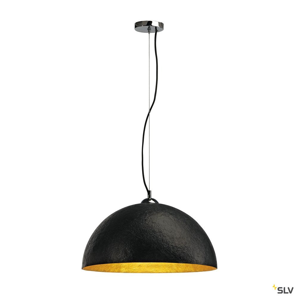SLV FORCHINI Pendelleuchte, PD-1, rund, schwarz/gold, E27, max. 40W