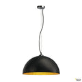 SLV FORCHINI Pendelleuchte, PD-1, rund, schwarz/gold, E27, max. 40W