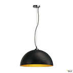 SLV FORCHINI Pendelleuchte, PD-1, rund, schwarz/gold, E27, max. 40W