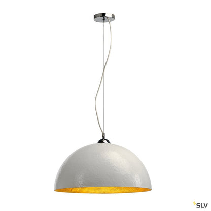 SLV FORCHINI Pendelleuchte, PD-1, rund, weiss/gold, E27, max. 40W