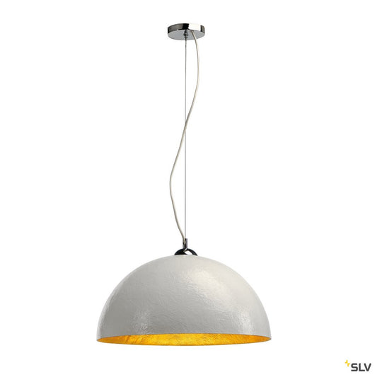 SLV FORCHINI Pendelleuchte, PD-1, rund, weiss/gold, E27, max. 40W