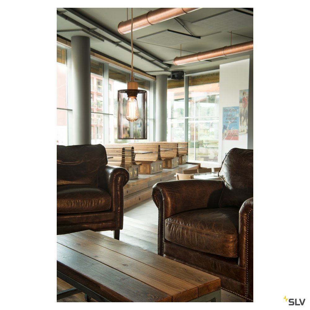 SLV FENDA, Glasleuchtenschirm, Rauchglas