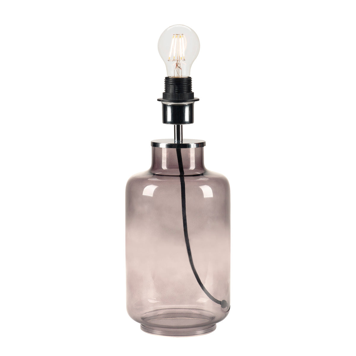 SLV FENDA, Tischleuchte, Leuchtenfuß, A60, Glas, ohne Schirm, max. 40W, inkl. Schalter im Netzkabel