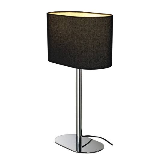 SLV SOPRANA OVAL Tischleuchte TL-1, schwarzes Textil, E27, max. 60W