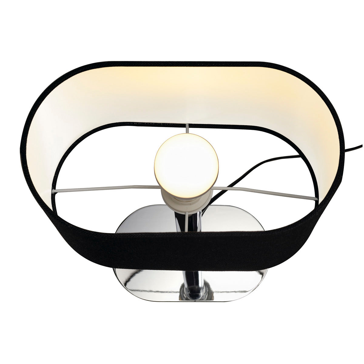 SLV SOPRANA OVAL Tischleuchte TL-1, schwarzes Textil, E27, max. 60W
