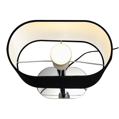 SLV SOPRANA OVAL Tischleuchte TL-1, schwarzes Textil, E27, max. 60W
