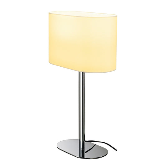 SLV SOPRANA OVAL Tischleuchte TL-1, weisses Textil, E27, max. 60W