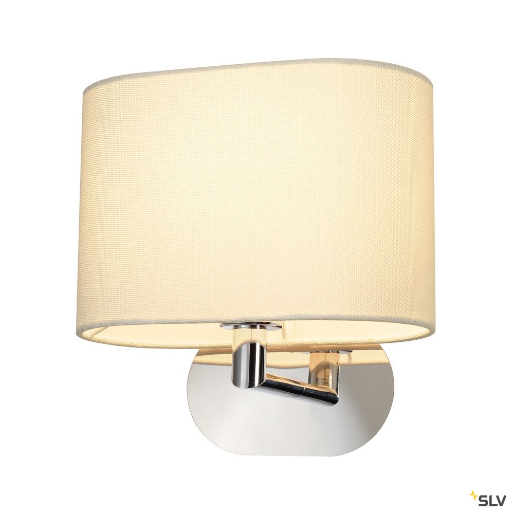 SLV SOPRANA OVAL Wandleuchte WL-1, weisses Textil, E27, max. 60W