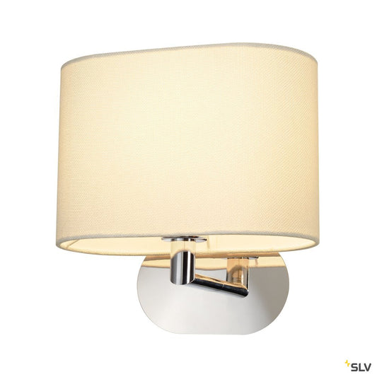 SLV SOPRANA OVAL Wandleuchte WL-1, weisses Textil, E27, max. 60W