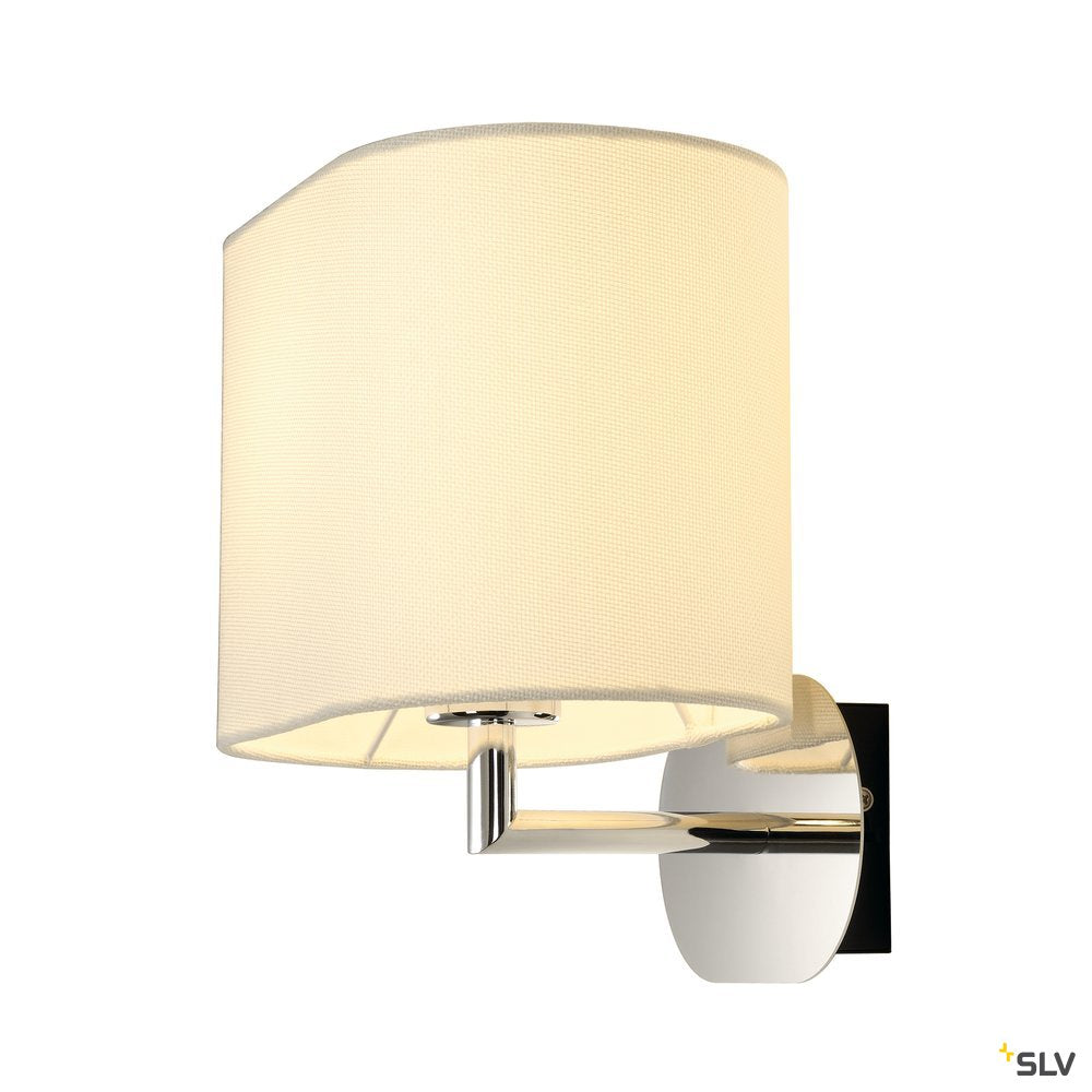 SLV SOPRANA OVAL Wandleuchte WL-1, weisses Textil, E27, max. 60W