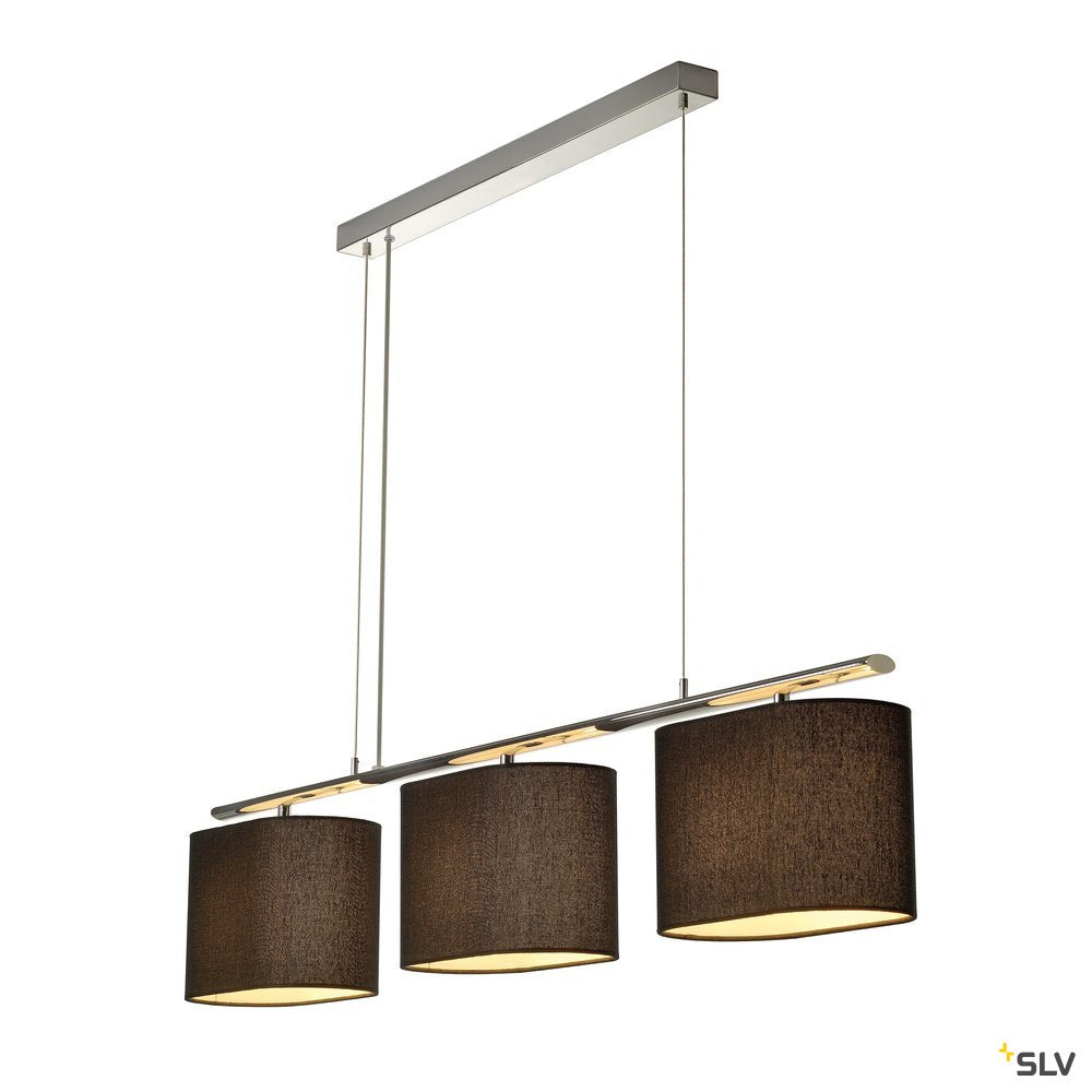 SLV TRIADEM Pendelleuchte, schwarz, 3xE27