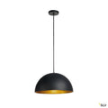 SLV FORCHINI M Pendelleuchte, PD-2, 40cm, rund, schwarz/ gold, E27, max. 40W
