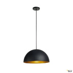 SLV FORCHINI M Pendelleuchte, PD-2, 40cm, rund, schwarz/ gold, E27, max. 40W